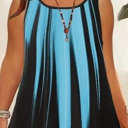 Kadın Askılı Yuvarlak Yaka Asimetrik Detaylı Desenli Süprem Elbise , 26009