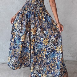 Kadın Yüksek Bel Lastikli Desenli Süprem Pantolon , 26021