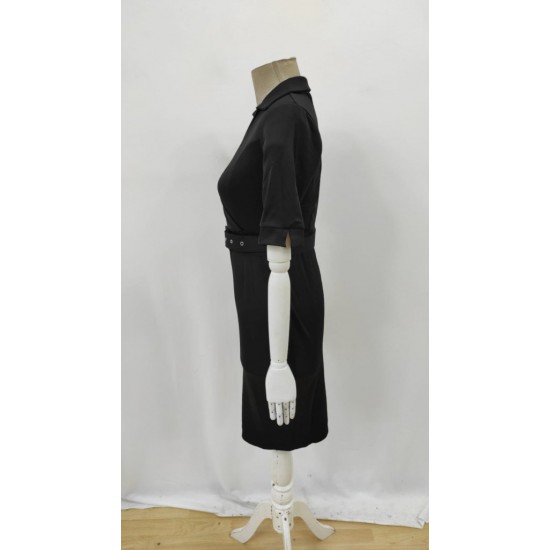 Kadın Kısa Kollu Yakalı Kruvaze Yakalı Beli Kemerli Midi Modal Elbise , 26054 Kadın Kısa Kollu Yakalı Kruvaze Yakalı Beli Kemerli Midi Modal Elbise , 26054