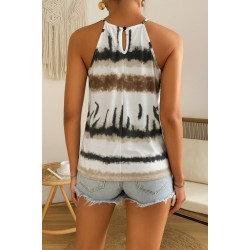 Kadın Halter Kollu Damla Detaylı Desenli Süprem Bluz, 26275 Kadın Halter Kollu Damla Detaylı Desenli Süprem Bluz, 26275