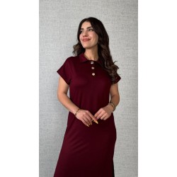 Kadın Kısa Kollu Yakalı Yandan Yırtmaçlı Viskon Iki Iplik Elbise , 26291 Kadın Kısa Kollu Yakalı Yandan Yırtmaçlı Viskon Iki Iplik Elbise , 26291