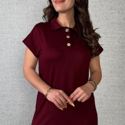 Kadın Kısa Kollu Yakalı Yandan Yırtmaçlı Viskon Iki Iplik Elbise , 26291 Kadın Kısa Kollu Yakalı Yandan Yırtmaçlı Viskon Iki Iplik Elbise , 26291