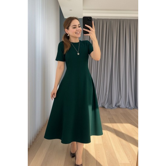 Kadın Kısa Kollu Bisiklet Yaka Maksi Boy Ithal Krep Elbise , 26324 Kadın Kısa Kollu Bisiklet Yaka Maksi Boy Ithal Krep Elbise , 26324