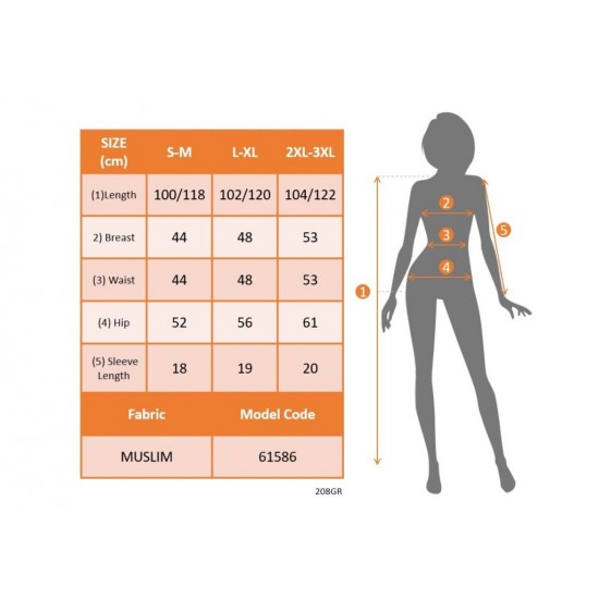 Kadın Kısa Kollu Bisiklet Yaka Düğme Detay Müslim Elbise, 26430 Kadın Kısa Kollu Bisiklet Yaka Düğme Detay Müslim Elbise, 26430