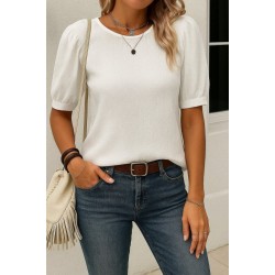 Kadın Kısa Kollu Pileli Balın Kol Bürümcük Bluz, 26438