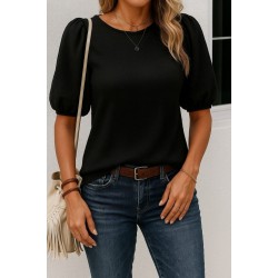 Kadın Kısa Kollu Pileli Balın Kol Bürümcük Bluz, 26436