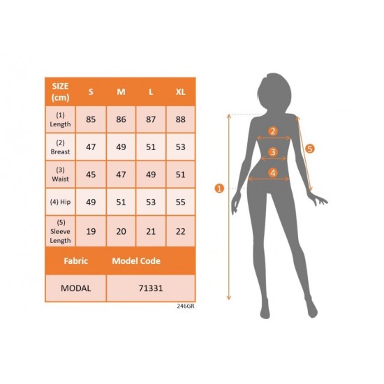 Kadın Kısa Kollu V Yakalı Ribanalı Modal Mini Elbise , 26453 Kadın Kısa Kollu V Yakalı Ribanalı Modal Mini Elbise , 26453