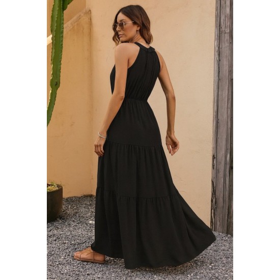 Kadın Kolsuz Halter Yaka Beli Lastikli Desenli Mikro Elbise, 26620 Kadın Kolsuz Halter Yaka Beli Lastikli Desenli Mikro Elbise, 26620