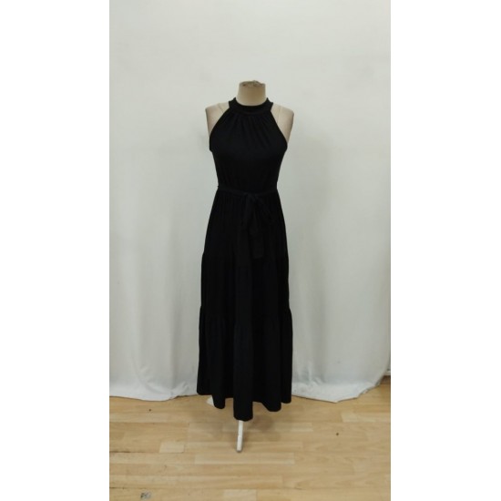 Kadın Kolsuz Halter Yaka Beli Lastikli Desenli Mikro Elbise, 26620 Kadın Kolsuz Halter Yaka Beli Lastikli Desenli Mikro Elbise, 26620