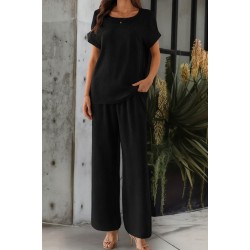 Kadın Kısa Kollu Yakası Açık Aerobin Bluz Ve Pantolon Ikili Takım , 26619 Kadın Kısa Kollu Yakası Açık Aerobin Bluz Ve Pantolon Ikili Takım , 26619