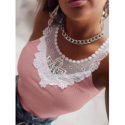 Kadın Kolsuz Dantel Yaka Kaşkorse Bluz , 26629 Kadın Kolsuz Dantel Yaka Kaşkorse Bluz , 26629