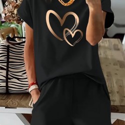 Kadın Kısa Kollu Bisiklet Yaka Viskon Iki Iplik Bluz Ve Short Ikili Takım , 26656 Kadın Kısa Kollu Bisiklet Yaka Viskon Iki Iplik Bluz Ve Short Ikili Takım , 26656
