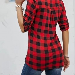 Kadın Uzun Kollu Hakim Yaka Yakadan Fermuarlı Geometrik Desenli Süprem Bluz , 26717 Kadın Uzun Kollu Hakim Yaka Yakadan Fermuarlı Geometrik Desenli Süprem Bluz , 26717