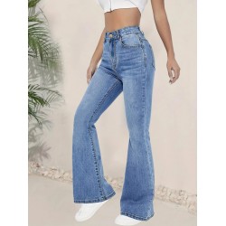Kadın Yüksek Bel İspanyol Paça Kot Pantolon , 26772 Kadın Yüksek Bel İspanyol Paça Kot Pantolon , 26772