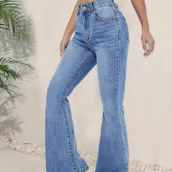 Kadın Yüksek Bel İspanyol Paça Kot Pantolon , 26772 Kadın Yüksek Bel İspanyol Paça Kot Pantolon , 26772