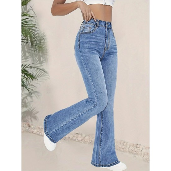 Kadın Yüksek Bel İspanyol Paça Kot Pantolon , 26772 Kadın Yüksek Bel İspanyol Paça Kot Pantolon , 26772