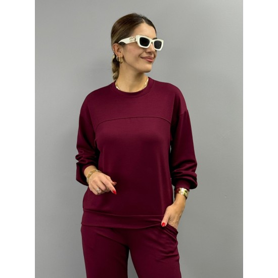 Kadın Uzun Kollu Bisiklet Yaka Viskon Iki Iplik Bluz Ve Pantolon Ikili Takım, 26774 Kadın Uzun Kollu Bisiklet Yaka Viskon Iki Iplik Bluz Ve Pantolon Ikili Takım, 26774