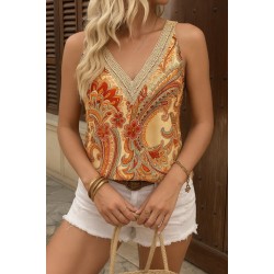 Kadın Askılı V Yaka Dantelli Süprem Bluz, 26814