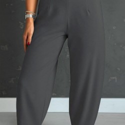 Kadın Yüksek Bel Krep Pantolon , 26805