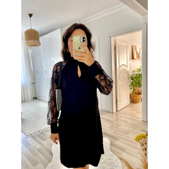 Kadın Uzun Kollu Damla Detaylı Sandy Mini Elbise, 26821 Kadın Uzun Kollu Damla Detaylı Sandy Mini Elbise, 26821