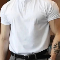 Erkek Kısa Kollu Hakim Yaka önü Düğmeli Viskon Bluz, 26882 Erkek Kısa Kollu Hakim Yaka önü Düğmeli Viskon Bluz, 26882