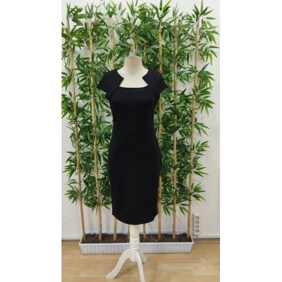 Kadın Kısa Kollu Kare Yaka Ithal Krep Elbise , 26963 Kadın Kısa Kollu Kare Yaka Ithal Krep Elbise , 26963