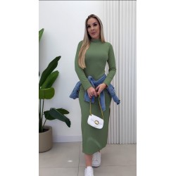 Kadın Uzun Kollu Balıkçı Yakalı Yanlardan Yırtmaçlı Kaşkorse Maxi Elbise , 26969 Kadın Uzun Kollu Balıkçı Yakalı Yanlardan Yırtmaçlı Kaşkorse Maxi Elbise , 26969