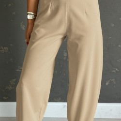 Kadın Yüksek Bel Krep Pantolon , 26983