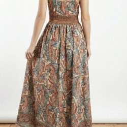 Kadın Askılı Derin Göğüs Detaylı Asimetrik Detaylı Süprem Elbise , 26998