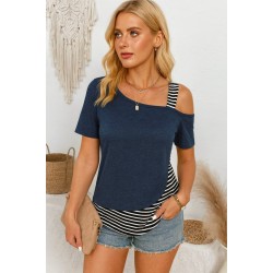 Kadın Kısa Kollu Omuzdan Askılı Viskon Bluz, 27016