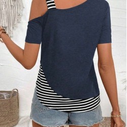 Kadın Kısa Kollu Omuzdan Askılı Viskon Bluz, 27016