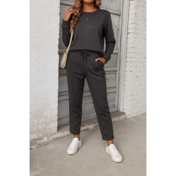 Kadın Uzun Kollu Yanları Nervurlu Viskon Iki Iplik Ve Pantolon Ikili Takım , 27025 Kadın Uzun Kollu Yanları Nervurlu Viskon Iki Iplik Ve Pantolon Ikili Takım , 27025