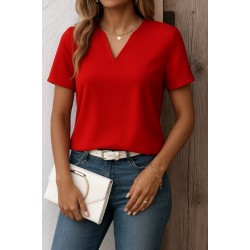 Kadın Kısa Kollu V Yakalı Ithal Krep Elbise, 27030