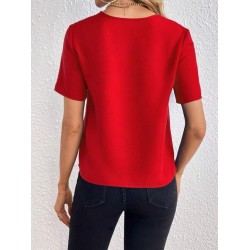 Kadın Kısa Kollu V Yakalı Ithal Krep Elbise, 27030 Kadın Kısa Kollu V Yakalı Ithal Krep Elbise, 27030