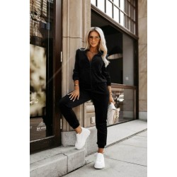 Kadın Uzun Kollu önden Cepli Fermuarlı Kadife Bluz Ve Pantolon Ikili Takım , 27094 Kadın Uzun Kollu önden Cepli Fermuarlı Kadife Bluz Ve Pantolon Ikili Takım , 27094