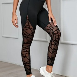 Kadın Yüksek Bel Geometrik Desen File Detaylı Dalgıç Tayt, 27243 Kadın Yüksek Bel Geometrik Desen File Detaylı Dalgıç Tayt, 27243