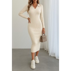Kadın Uzun Kollu Triko Elbise, 27348