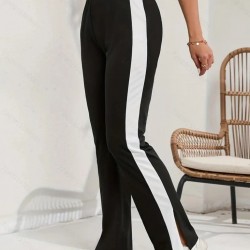 Kadın Yüksek Bel Yan şerit Detaylı Yırtmaçlı Viskon Iki Iplik Pantolon , 27364 Kadın Yüksek Bel Yan şerit Detaylı Yırtmaçlı Viskon Iki Iplik Pantolon , 27364