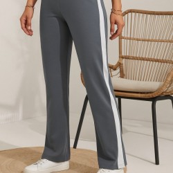 Kadın Yüksek Bel Yan şerit Detaylı Yırtmaçlı Viskon Iki Iplik Pantolon , 27368 Kadın Yüksek Bel Yan şerit Detaylı Yırtmaçlı Viskon Iki Iplik Pantolon , 27368