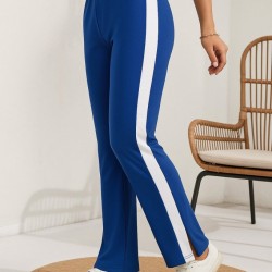 Kadın Yüksek Bel Yan şerit Detaylı Yırtmaçlı Viskon Iki Iplik Pantolon , 27367 Kadın Yüksek Bel Yan şerit Detaylı Yırtmaçlı Viskon Iki Iplik Pantolon , 27367