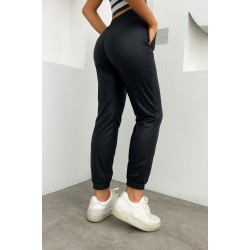 Kadın Paçası Lastikli Cep Detaylı Deri Tayt, 27382