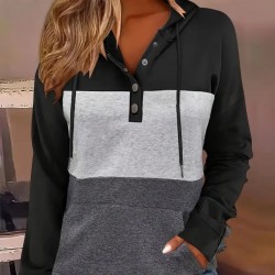 Kadın Uzun Kollu Kapşonlu çok Renkli Iki Iplik Bluz , 27459 Kadın Uzun Kollu Kapşonlu çok Renkli Iki Iplik Bluz , 27459