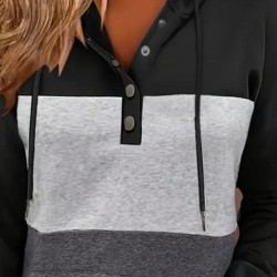 Kadın Uzun Kollu Kapşonlu çok Renkli Iki Iplik Bluz , 27459 Kadın Uzun Kollu Kapşonlu çok Renkli Iki Iplik Bluz , 27459