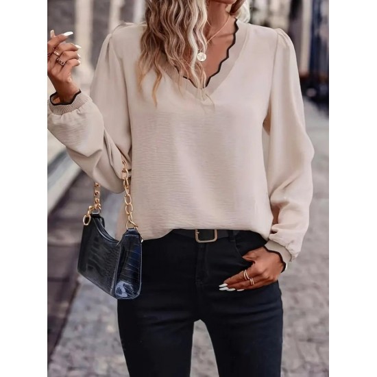 Kadın Uzun Kollu V Yakalı Aerobin Bluz, 27528 Kadın Uzun Kollu V Yakalı Aerobin Bluz, 27528