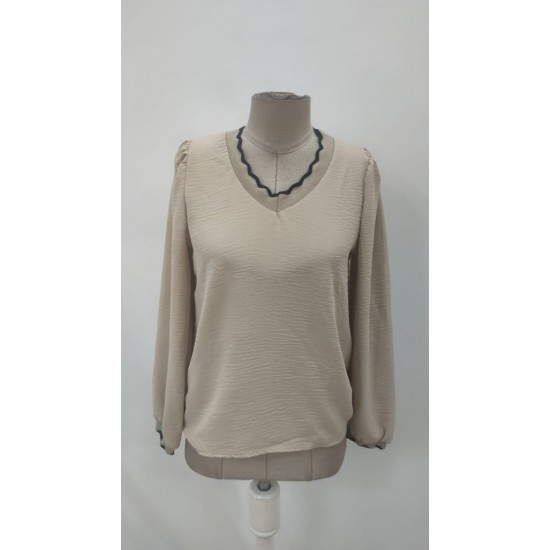 Kadın Uzun Kollu V Yakalı Aerobin Bluz, 27528 Kadın Uzun Kollu V Yakalı Aerobin Bluz, 27528