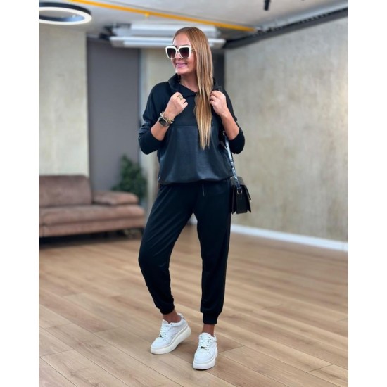 Kadın Uzun Kollu Kapşonlu Viskon Iki Iplik Bluz Ve Pantolon Ikili Takım , 27659 Kadın Uzun Kollu Kapşonlu Viskon Iki Iplik Bluz Ve Pantolon Ikili Takım , 27659