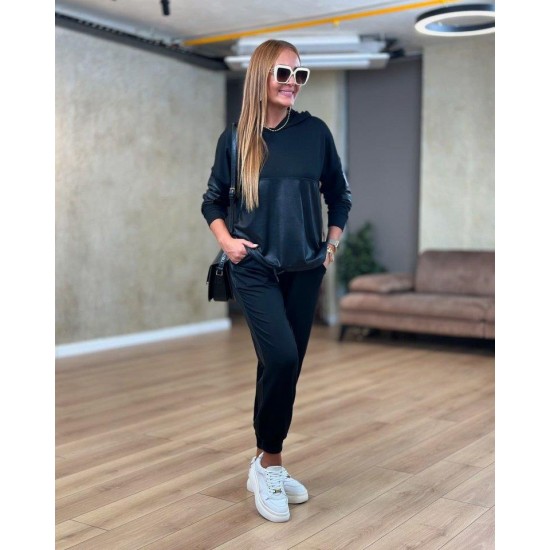Kadın Uzun Kollu Kapşonlu Viskon Iki Iplik Bluz Ve Pantolon Ikili Takım , 27659 Kadın Uzun Kollu Kapşonlu Viskon Iki Iplik Bluz Ve Pantolon Ikili Takım , 27659