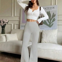 Kadın Yüksek Bel Ispanyol Paçalı Pantolon Tayt, 27686 Kadın Yüksek Bel Ispanyol Paçalı Pantolon Tayt, 27686