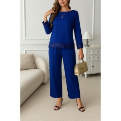 Kadın Uzun Kollu Bisiklet Yaka Pulpayetli Viskon Iki Iplik Bluz Ve Pantolon Ikili Takım , 27708 Kadın Uzun Kollu Bisiklet Yaka Pulpayetli Viskon Iki Iplik Bluz Ve Pantolon Ikili Takım , 27708