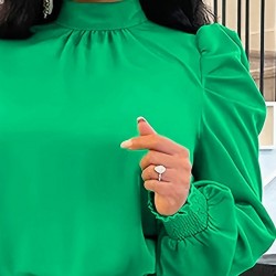 Kadın Uzun Kollu Balıkçı Yaka Arkadan Bağlamalı Omuzlardan Balon Ithal Krep Bluz , 27770 Kadın Uzun Kollu Balıkçı Yaka Arkadan Bağlamalı Omuzlardan Balon Ithal Krep Bluz , 27770